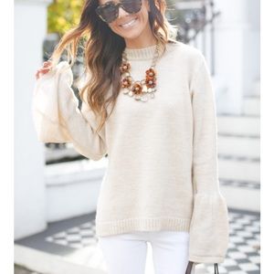 Mango flare sleeve sweater